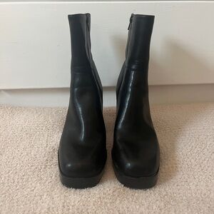 Madden Girl Black Chunky Heeled Platform Boots